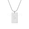European Style 304 Stainless Steel Zodiac Pendant Necklaces for Women NF9603-10-1