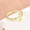 Brass Cuff Open Rings KK-Z165-02G-2