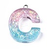 Transparent Epoxy Resin Pendants CRES-S364-002C-1