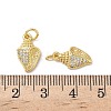 Brass Micro Pave Cubic Zirconia Charms KK-D502-26F-G-3