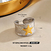 304 Stainless Steel Cuff Open Rings for Women FS-WG0ACBE-02-1