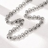 8MM 304 Stainless Steel Twisted Double Rolo Chain Necklaces for Women NJEW-G194-05P-02-3