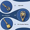 2Pcs 2 Colors Brass Pearl Cage Pendant Mounting KK-CJ0002-15-3