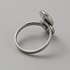304 Stainless Steel Open Cuff Ring Components LS-STAS-WH0027-57P-2