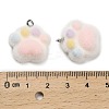 Flocky Opaque Resin Pendants RESI-G112-04-1-3