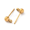 304 Stainless Steel Ball Post Stud Earring Findings LS-STAS-Z035-01G01-H-2