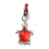Rack Plating Alloy Rhinestone European Dangle Charms FIND-H005-45P-07-1