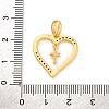 Brass Micro Pave Cubic Zirconia Pendants KK-U033-10G-02-3