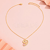 Brass Micro Pave Cubic Zirconia Pendant Necklaces EB4525-1-1