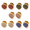 PVD Vacuum Plating 304 Stainless Steel Rhinestone Hoop Earrings for Women EJEW-Z076-06G-1