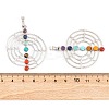 Chakra Natural Tiger Eye & Natural Lapis Lazuli & Natural Carnelian & Synthetic Turquoise & Glass Pendants G-NH0025-10P-3