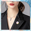 20Pcs 2 Colors PVD Vacuum Plating 304 Stainless Steel Brooch Cabochon Settings STAS-BBC0007-27-5