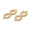 Brass Pave Clear Cubic Zirconia Connetor Charms KK-A180-17G-2