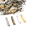 2 Holes Iron Brooch Pin Back Safety Catch Bar Pins IFIN-X0029-01-2