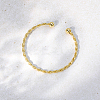 Twisted Brass Cuff Bangles YN8277-3