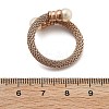 304 Stainless Steel Open Cuff Rings for Women RJEW-F173-02RG-5
