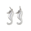 Brass Micro Pave Cubic Zirconia Pendants KK-A269-04B-P-1