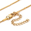 304 Stainless Steel Round Snake Chain Necklaces for Women NJEW-G140-11G-3