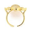 Helm Clear Cubic Zirconia Open Cuff Ring RJEW-L121-026G-3