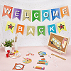 2 Sets 2 Styles Welcome Come Back & School Supplies Paper Banners DIY-GF0008-73-4
