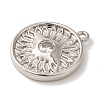 Rack Plating Brass Micro Pave Cubic Zirconia Pendants KK-A229-17P-2