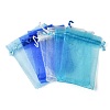 40Pcs 4 Colors Organza Bags Jewellery Storage Pouches Wedding Favour Party Mesh Drawstring Gift OP-FS0001-03B-3