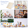 Rectangle Acrylic with Wood Minifigures Organizer Display Risers ODIS-WH0038-102D-6