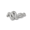 Brass Micro Pave Clear Cubic Zirconia Pendants KK-S505-04P-01-2