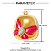 304 Stainless Steel Cubic Zirconia Pendants STAS-OY010-04G-2