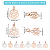 24Pcs 2 Style 304 Stainless Steel Pendants STAS-DC0006-77-4