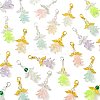 30Pcs 6 Styles Angel Acrylic & Glass Pendant Decorations HJEW-FS00074-2