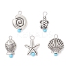 Ocean Themes Tibetan Style Alloy Pendants PALLOY-JF04441-1