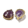Natural Amethyst Pendants G-M431-10G-08-2