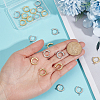 20Pcs 2 Colors Brass Huggie Hoop Earring Findings KK-DR0001-26-3