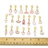 20Pcs 20 Styles Alloy Enamel Pendant Decorations HJEW-FS00048-5