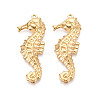 304 Stainless Steel Sea Horse Pendants STAS-T069-18G-1