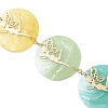 Flat Round Natural Capiz Shell Hanging Suncatchers HJEW-JM04659-4