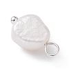 Natural Pearl Potato Charms PALLOY-JF02199-01-4