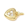 Brass Micro Pave Cubic Zirconia Pendants ZIRC-I356-26G-2