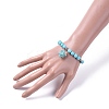 Synthetic Turquoise Stretch Charm Bracelets BJEW-JB04692-03-4