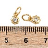 Brass Micro Pave Cubic Zirconia Pendants KK-D424-03G-3