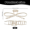 Chic Metal Hair Clip for Women - Elegant Shark Jaw Clamp for Updo Hairstyles and Head Accessories OHAR-LP0001-14G-2