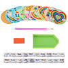 DIY Diamond Painting Rainbow Theme Cup Mat Kits DIAM-TAC0001-02-3