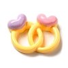 Valentine's Day Theme Opaque Resin Decoden Cabochons LS-RESI-G092-01F-1