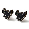 Wood Stud Earrings EJEW-Z054-02G-1