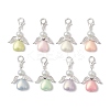 Heart Angel Acrylic & Glass Pearl Pendant Decoration HJEW-JM02366-1