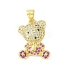 Brass Micro Pave Cubic Zirconia Pendants ZIRC-F138-08G-2