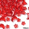 100Pcs 2 Styles Transparent Spray Painted Glass Beads GLAA-YW0005-14B-1