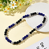 1Pc Polymer Clay Rhinestone Round Beaded Stretch Necklaces NJEW-SP0001-14K-5