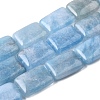 Natural Dyed Quartz Imitation Aquamarine Beads Strands G-S386-A10-2